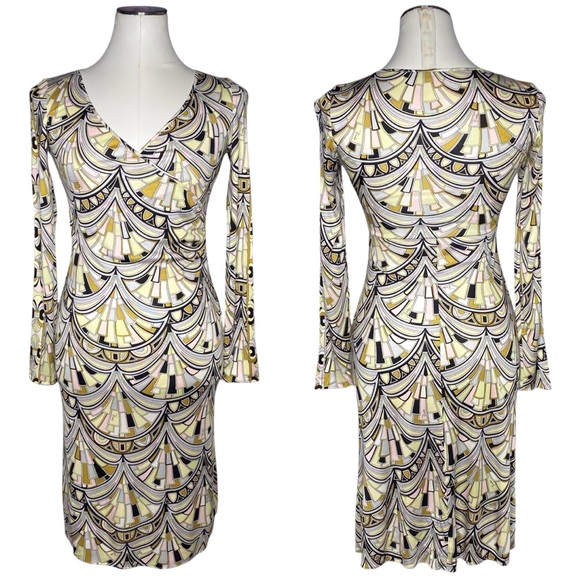 Emilio Pucci Faux Wrap Silk Dress size 4 - Picture 1 of 13